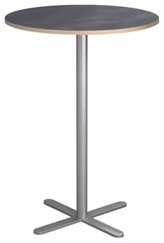 Pelarbord Cross X ø 80 Akustik linoleum silverstativ