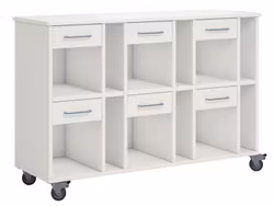 Norden elevvagn 6 fack B120xD40xH82 vit