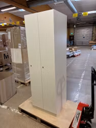 Klädskåp 2-fack vit B58xD55xH190 cm