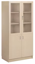 Norden FSC materiaalikaappi 2 umpiovea 2 lasiovea L100xS47xK210, koivu