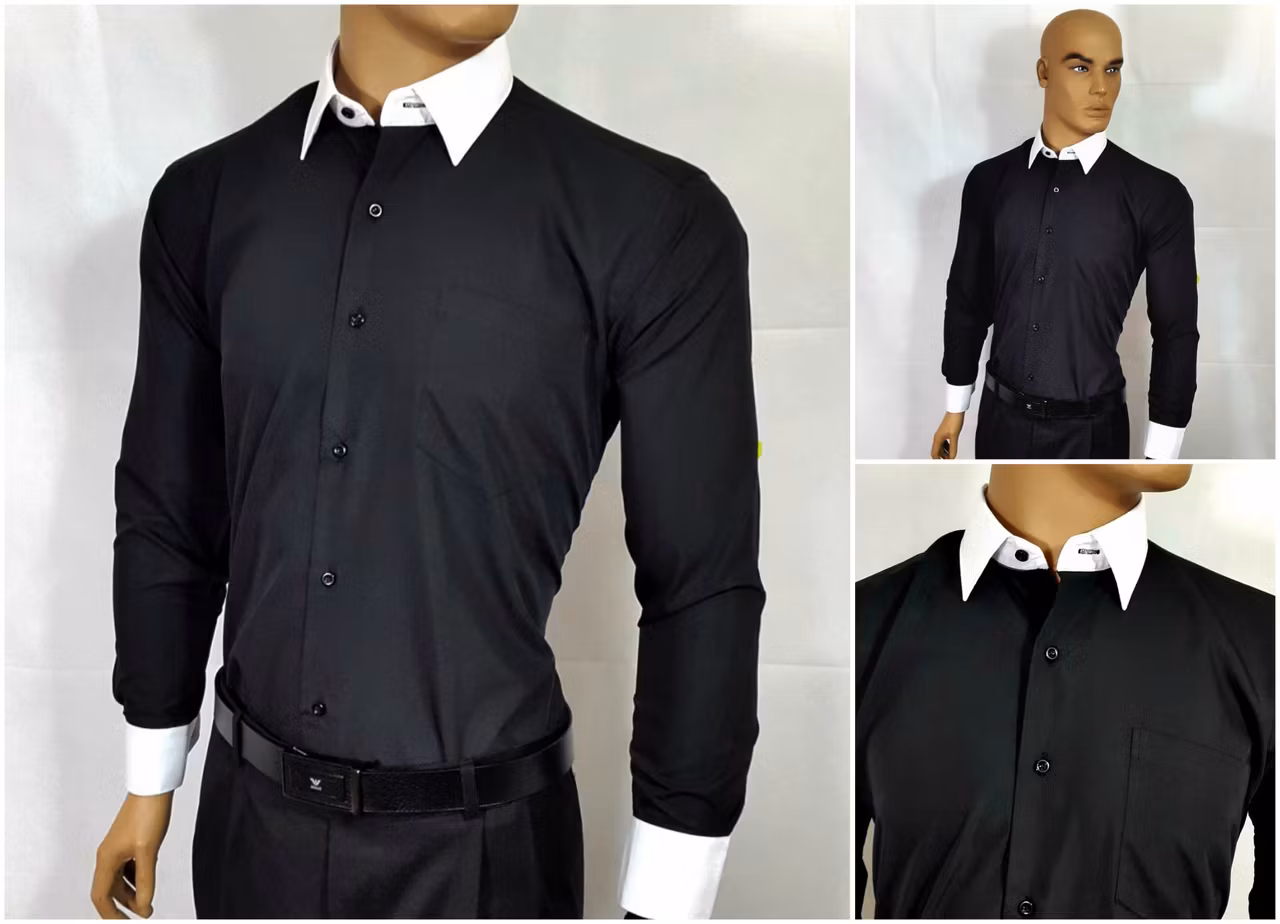 Musta, Valkoinen kaulus Paita