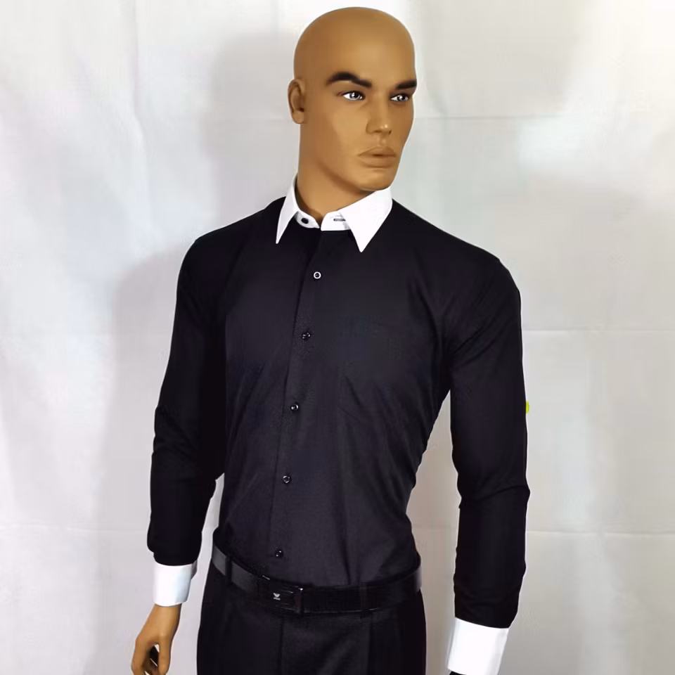 Musta, Valkoinen kaulus Paita