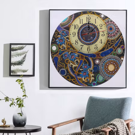 Klocka - Mandala 35x35cm