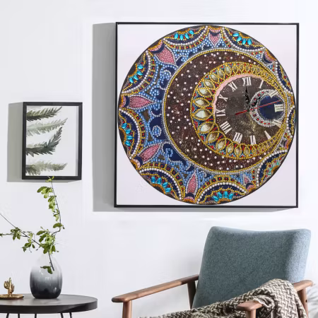 Klocka - Mandala 35x35cm