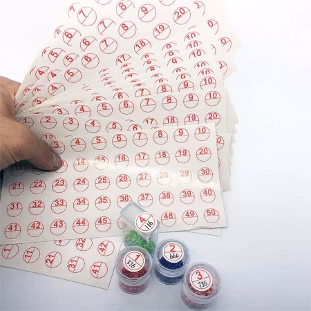 2-pack Etiketter 1-50 nummer