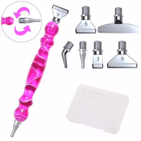 Ergonomisk penna med metalltippar - Lila