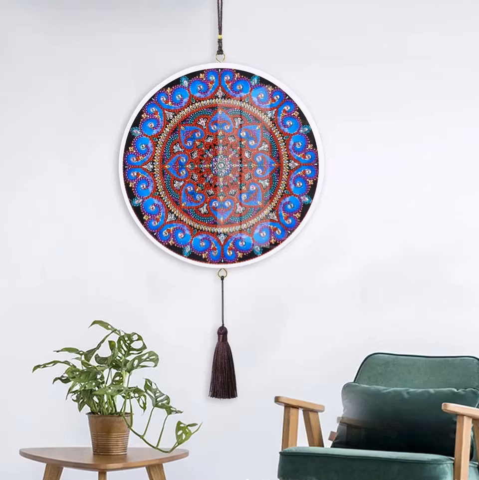 Väggdekoration med glas - Mandala