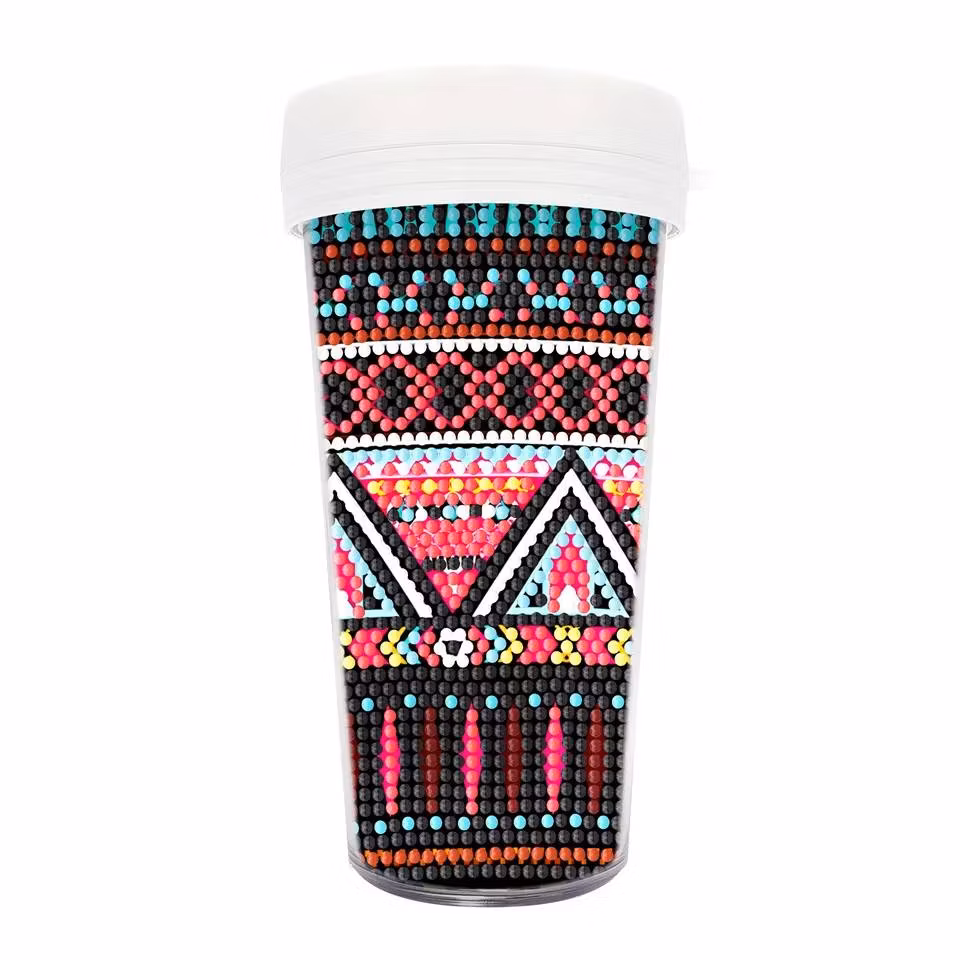 diamond painting, to go-mugg, med motiv