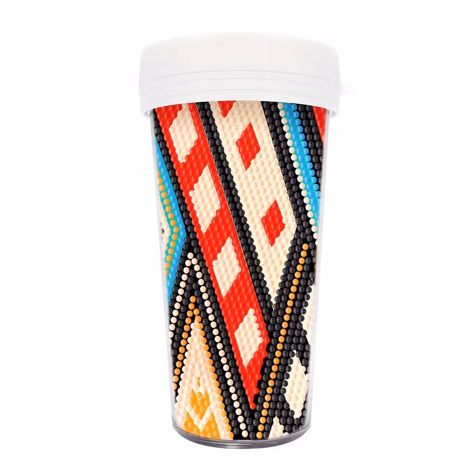 diamond painting, to go-mugg, med motiv