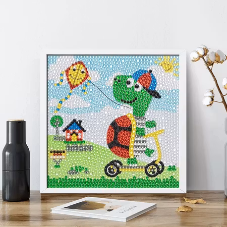 Barntavla - Dinosaurie på sparkcykel UTGÅENDE