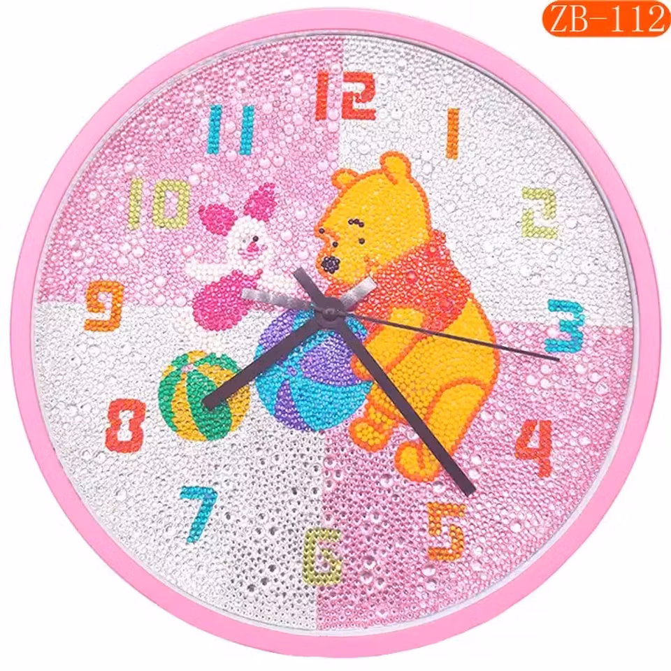 diamond painting, klocka, nalle puh