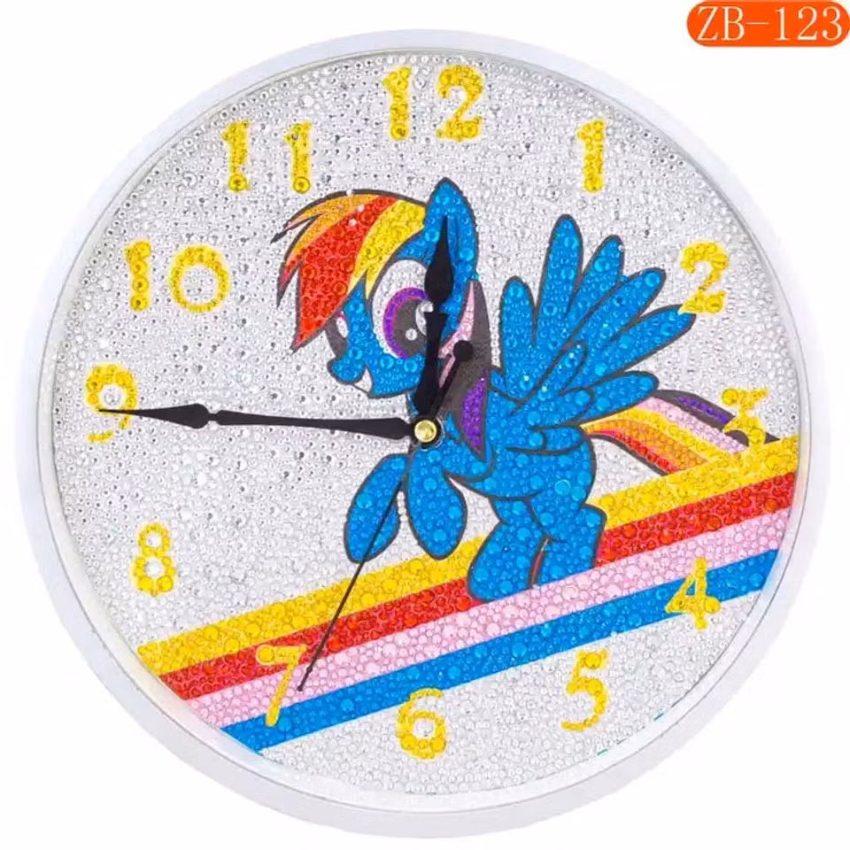 Diamond painting, klocka, my little pony