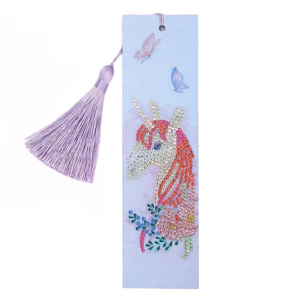 diamond painting bokmärke, unicorn