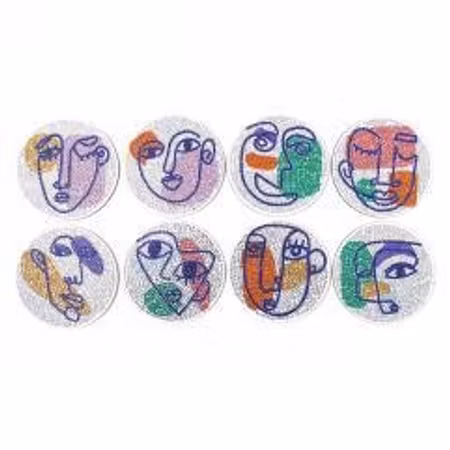 8-pack Diamond Painting Glasunderlägg - Konst
