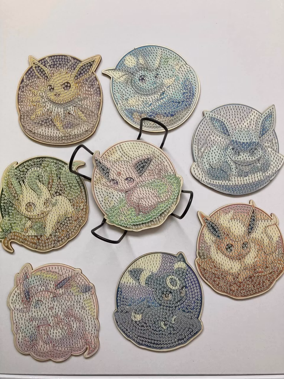 diamond painting, glasunderlägg, pokemon