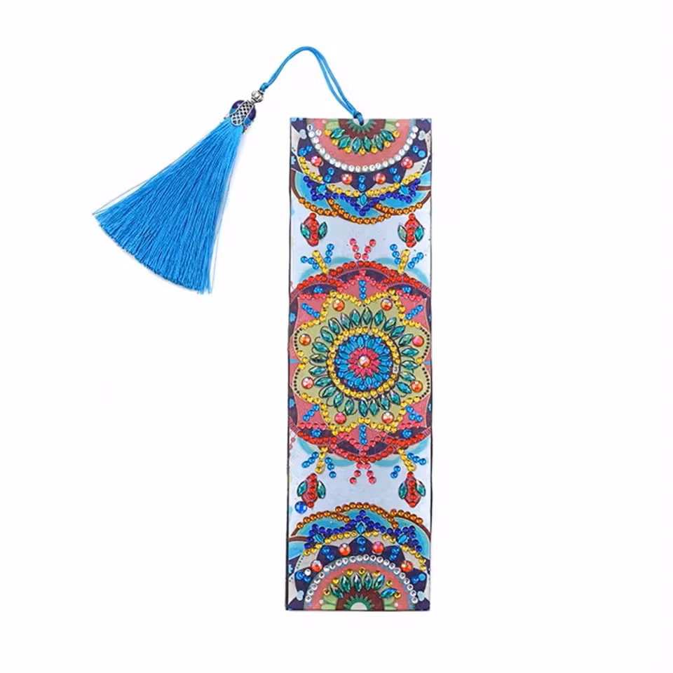 diamond painting bokmärke, multicolour mandala