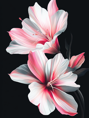 Diamond Painting Akryl - Rosavita blommor 20x30cm