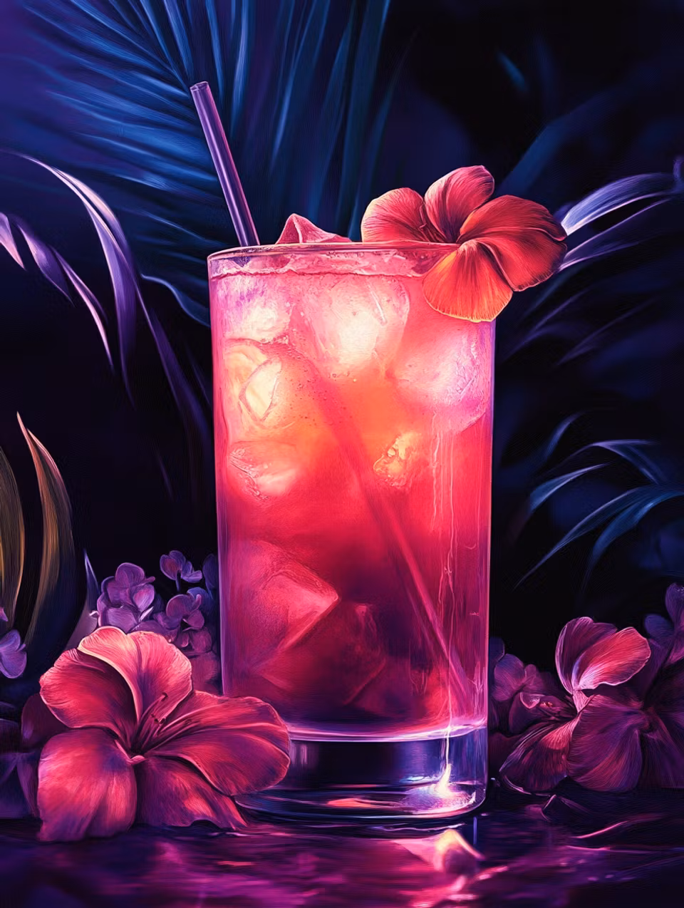 diamond painting, tropisk drink