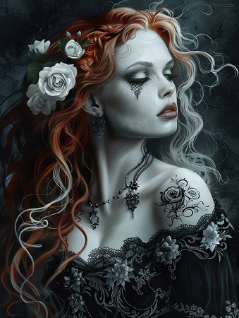 Diamond Painting Akryl - Gothickvinna 20x30cm