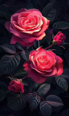 Diamond Painting Akryl - Rosor 20x30cm