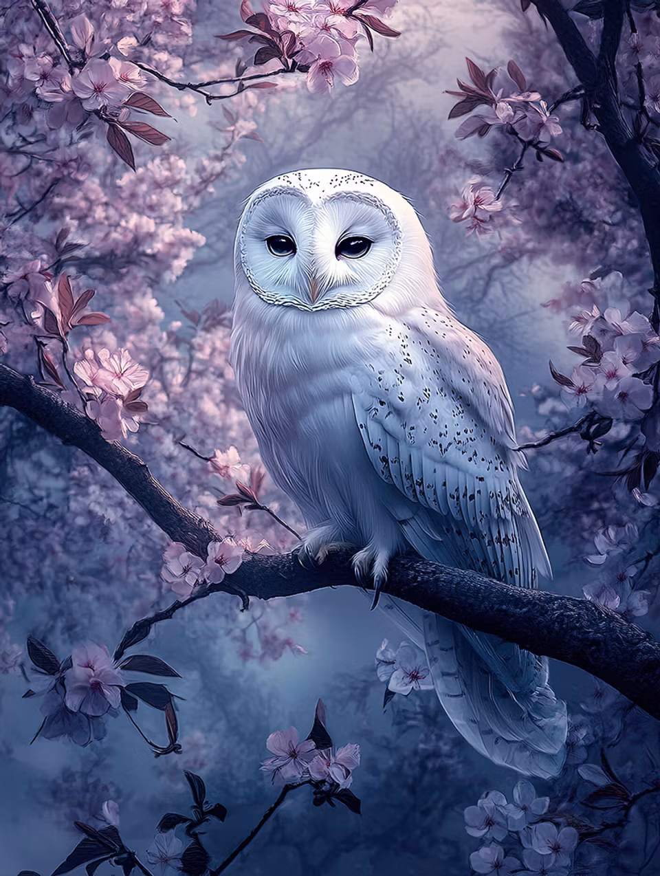 Diamond Painting Akryl - Vit uggla