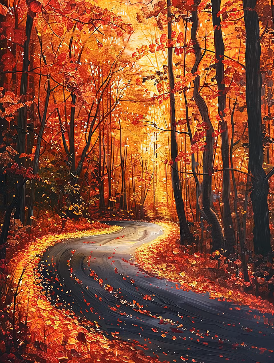 Diamond Painting Akryl - Skogsbild