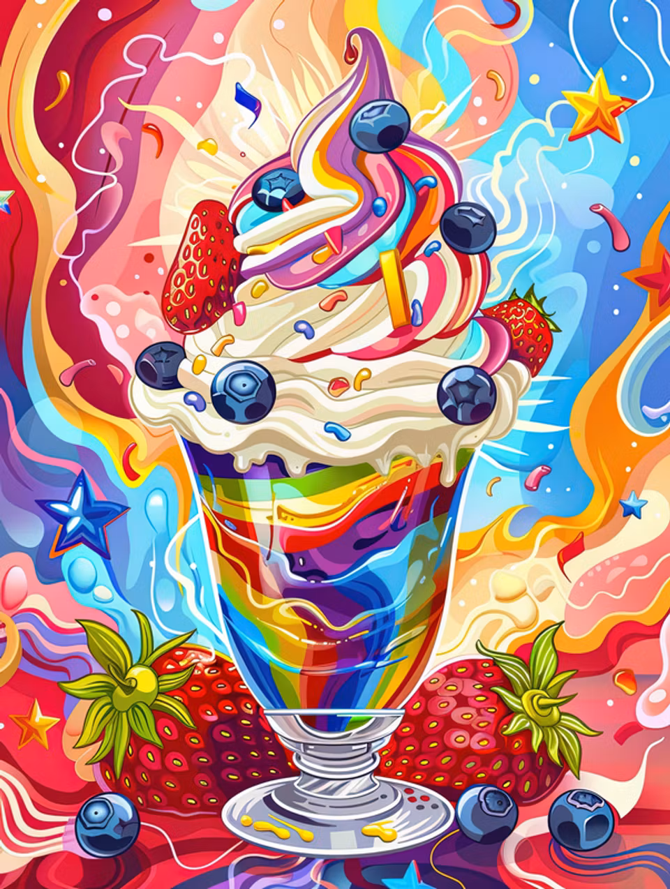 Paint By Number - Glassdessert 30x40cm