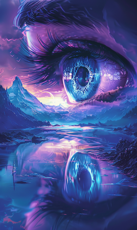 Diamond Painting Akryl - Universums öga 20x30cm
