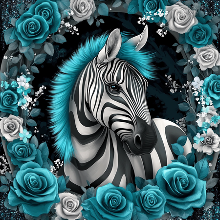 Diamond Painting Akryl - Zebraglans 30x30cm