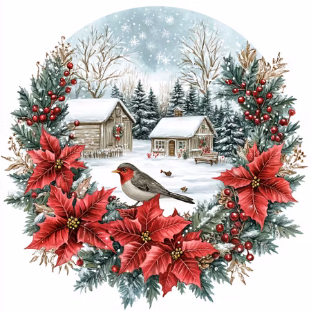 Diamond Painting Akryl - Jul i vinterskogen