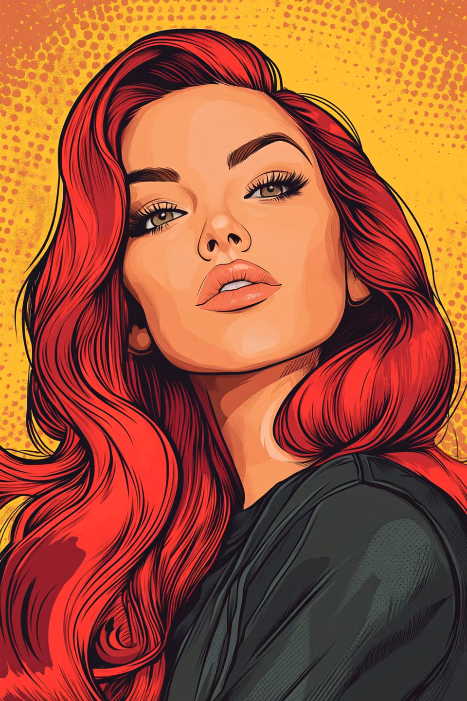 diamanttavla, kvinna i pop art