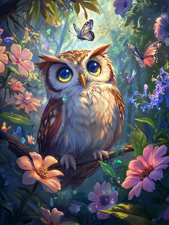 Diamond painting Resin - Skogens visdom 40x50cm