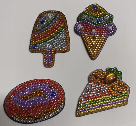 4-pack Kylskåpsmagneter - Glass