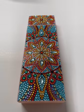 Diamond painting Pennskrin - Grönlila mandala2