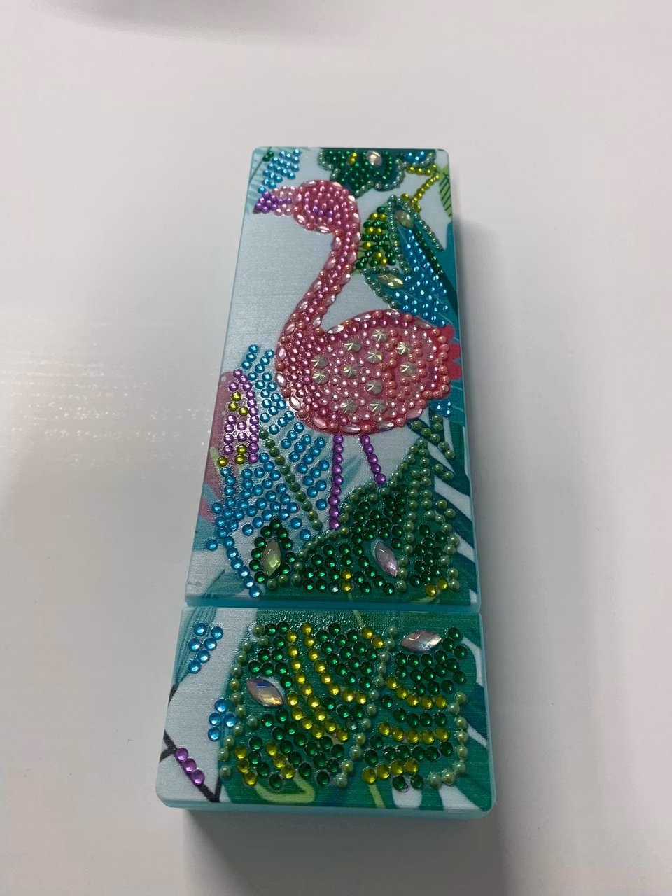 Diamond painting, pennskrin, diy, flamingo