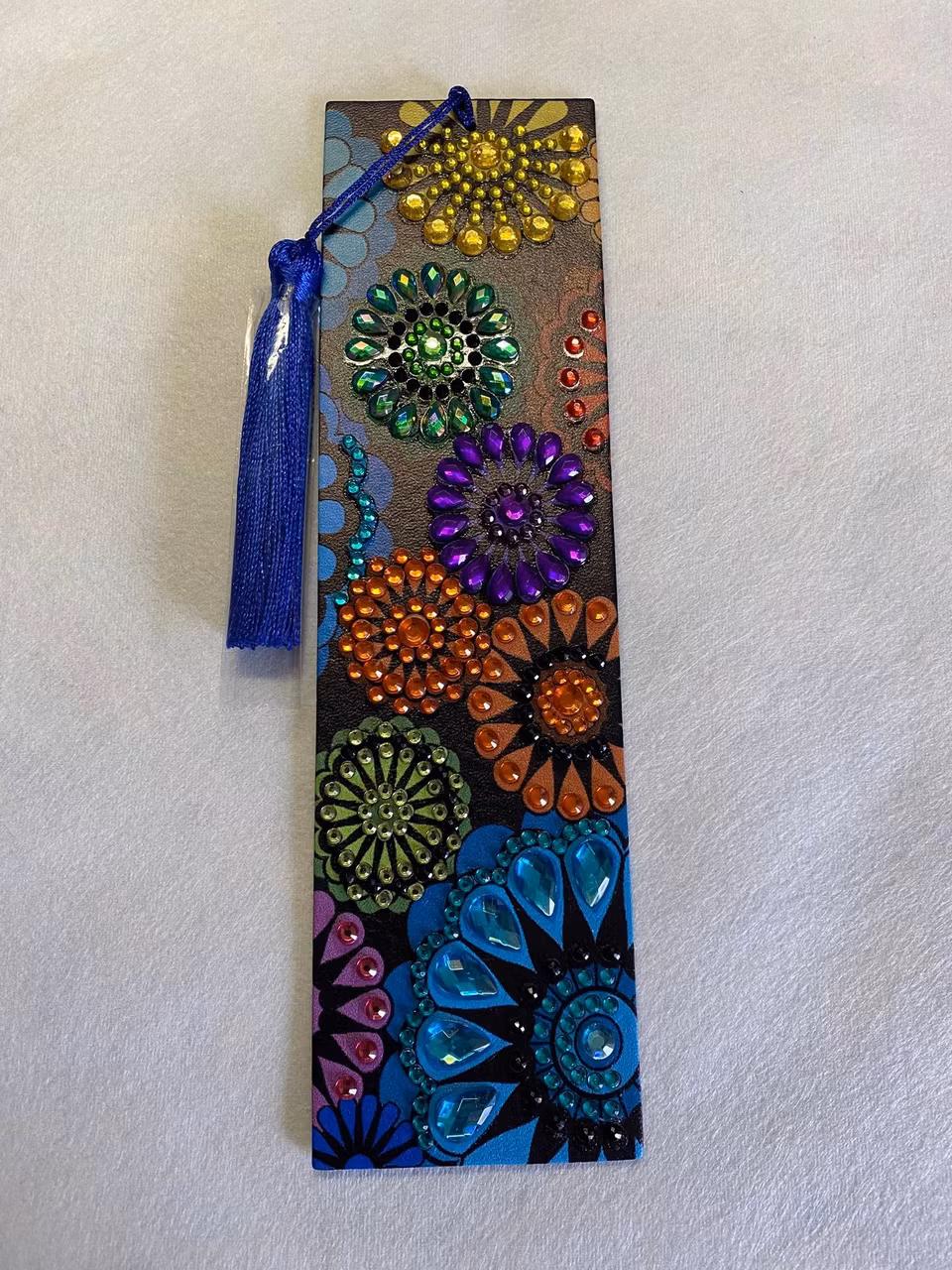 Diamond painting bokmärke, diy, mandala