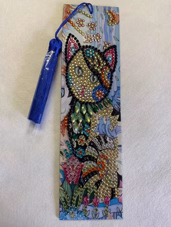 Diamond Painting Bokmärke - Mandala katt