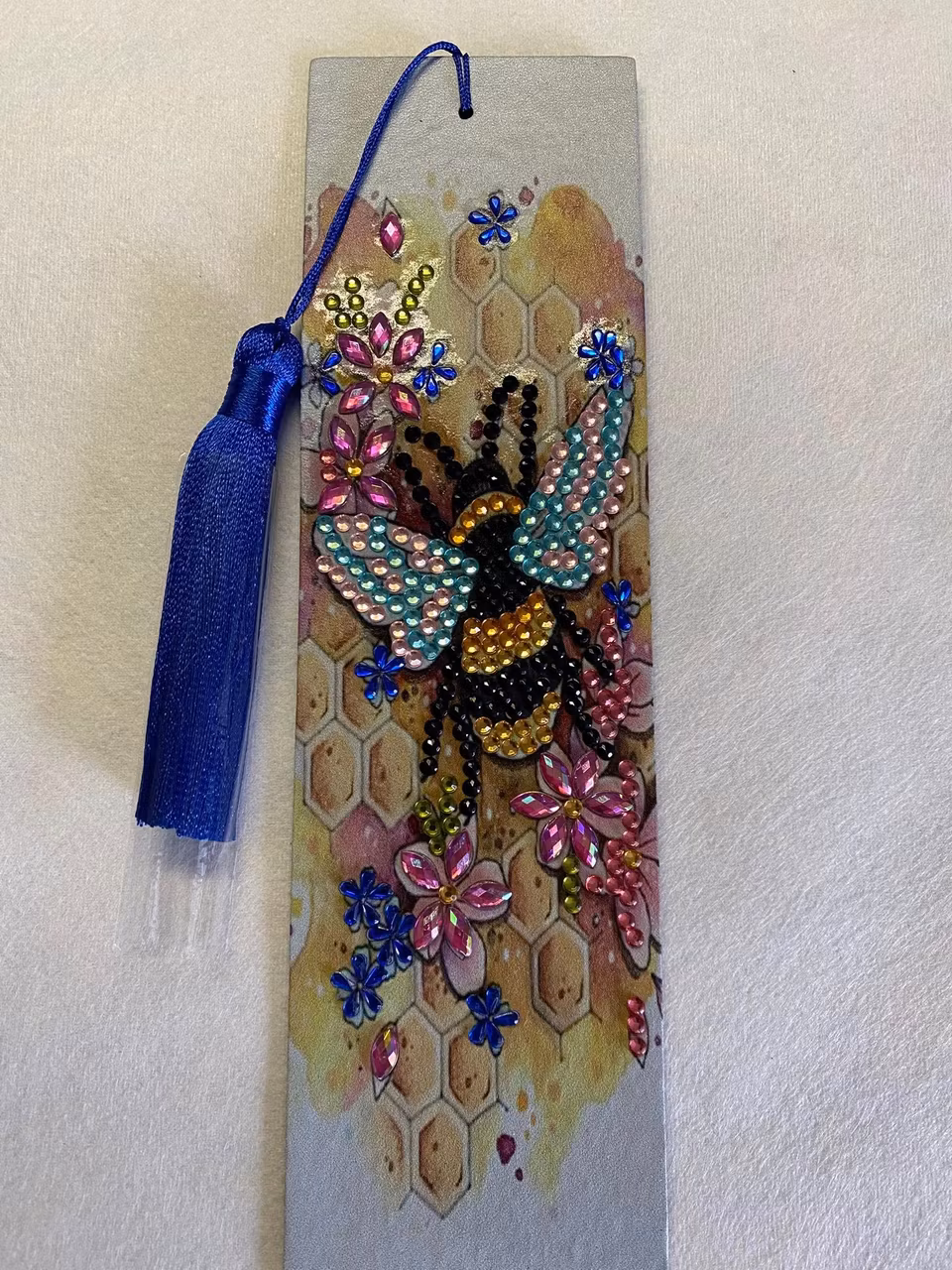 diamond painting bokmärke, diy, bi