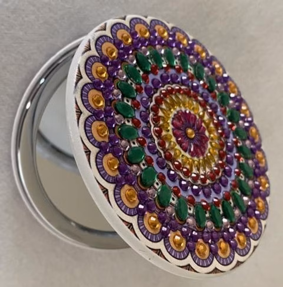 diamond painting fickspegel, diy, mandala