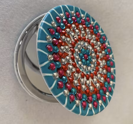 Diamond Painting Fickspegel - Rödgrön mandala