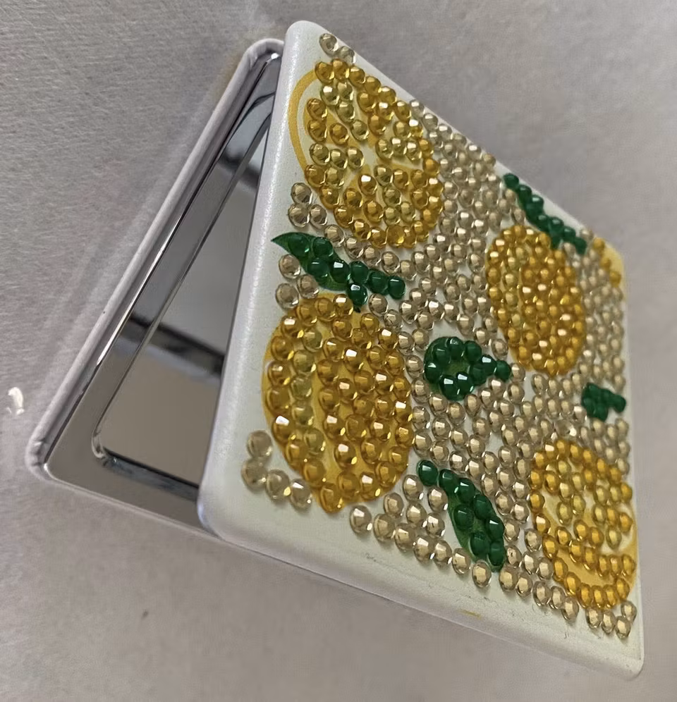 diamond painting fickspegel, diy, citroner