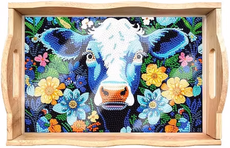 Diamond Painting Serveringsbricka - Kossa