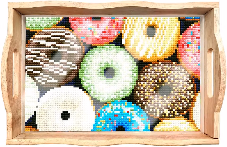 Diamond Painting Serveringsbricka - Donuts