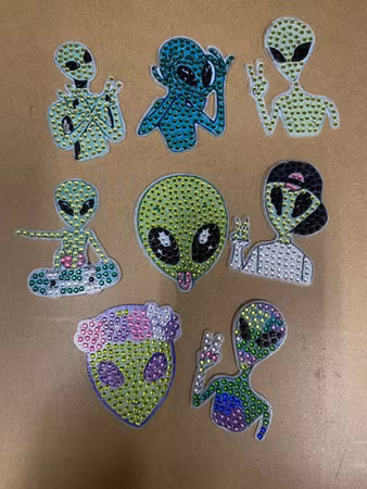 8-pack Kylskåpsmagneter - Aliens