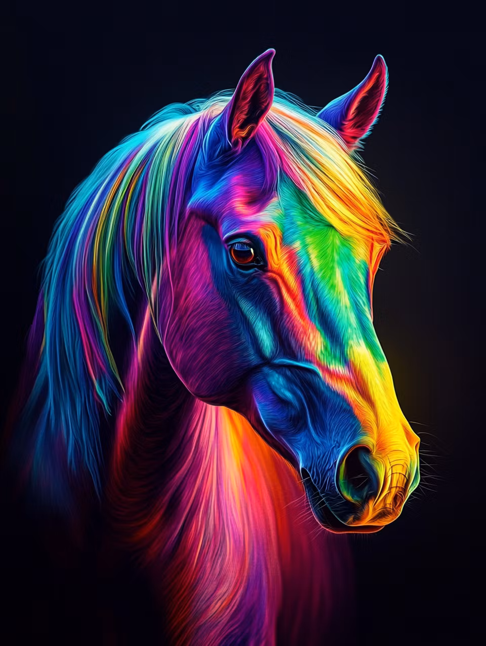Diamond painting Resin - Spektrahingsten 40x50cm