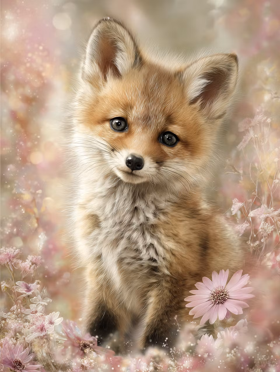 Diamond Painting - Vårens lilla rävunge (Beställningsvara)