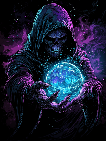 Diamond Painting Akryl - Dödsbringaren & kristallkulan 30x40cm