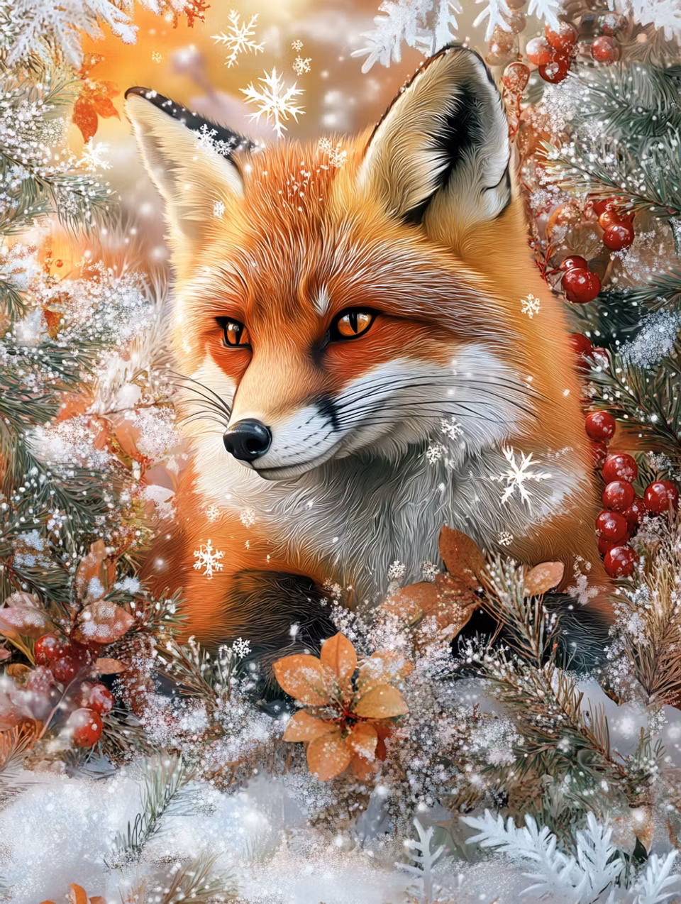 Diamond Painting - Vinterrävens blick (Beställningsvara)