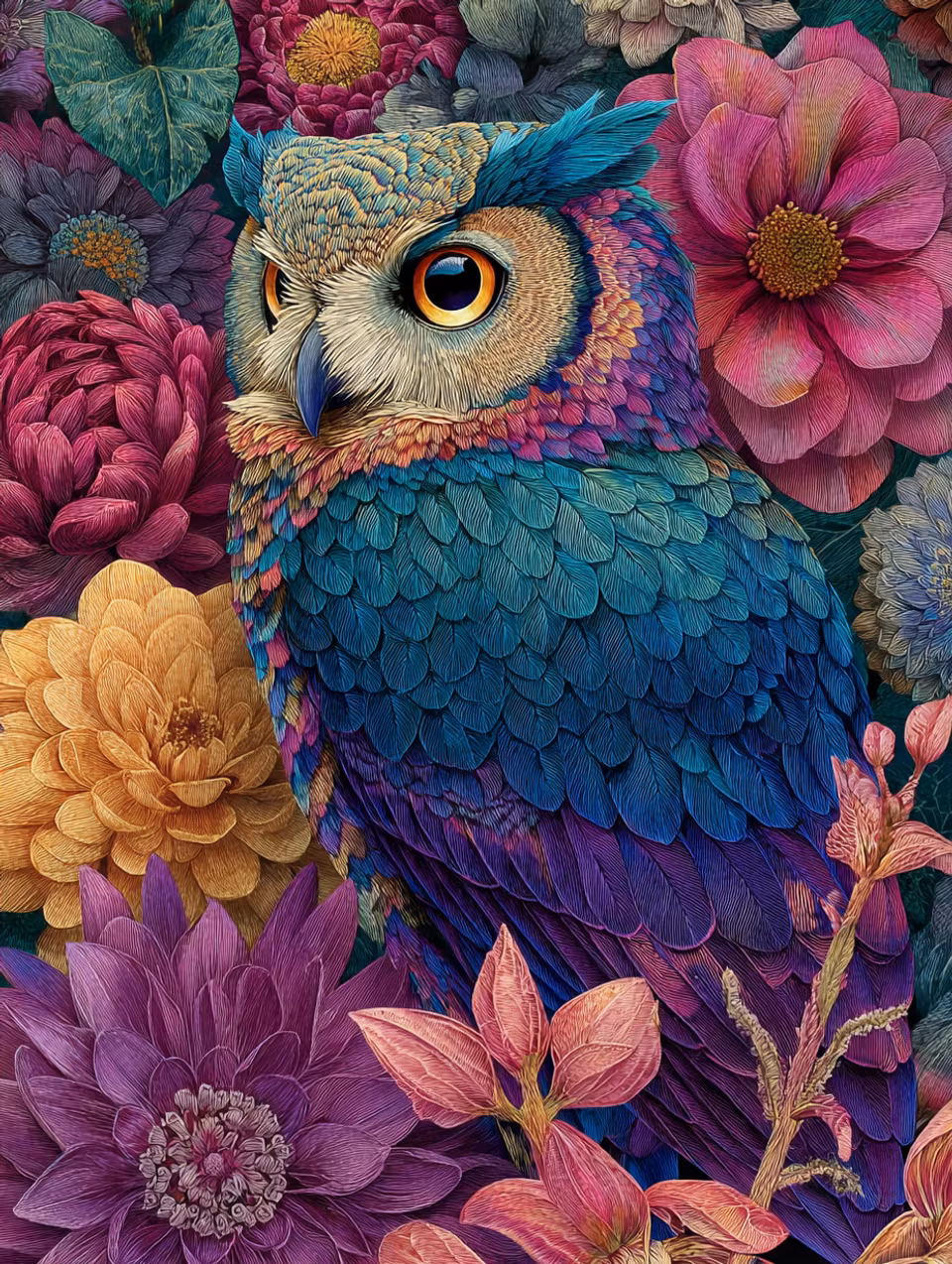 Diamond Painting - Mystisk skönhet i blomsterhav (Beställningsvara)