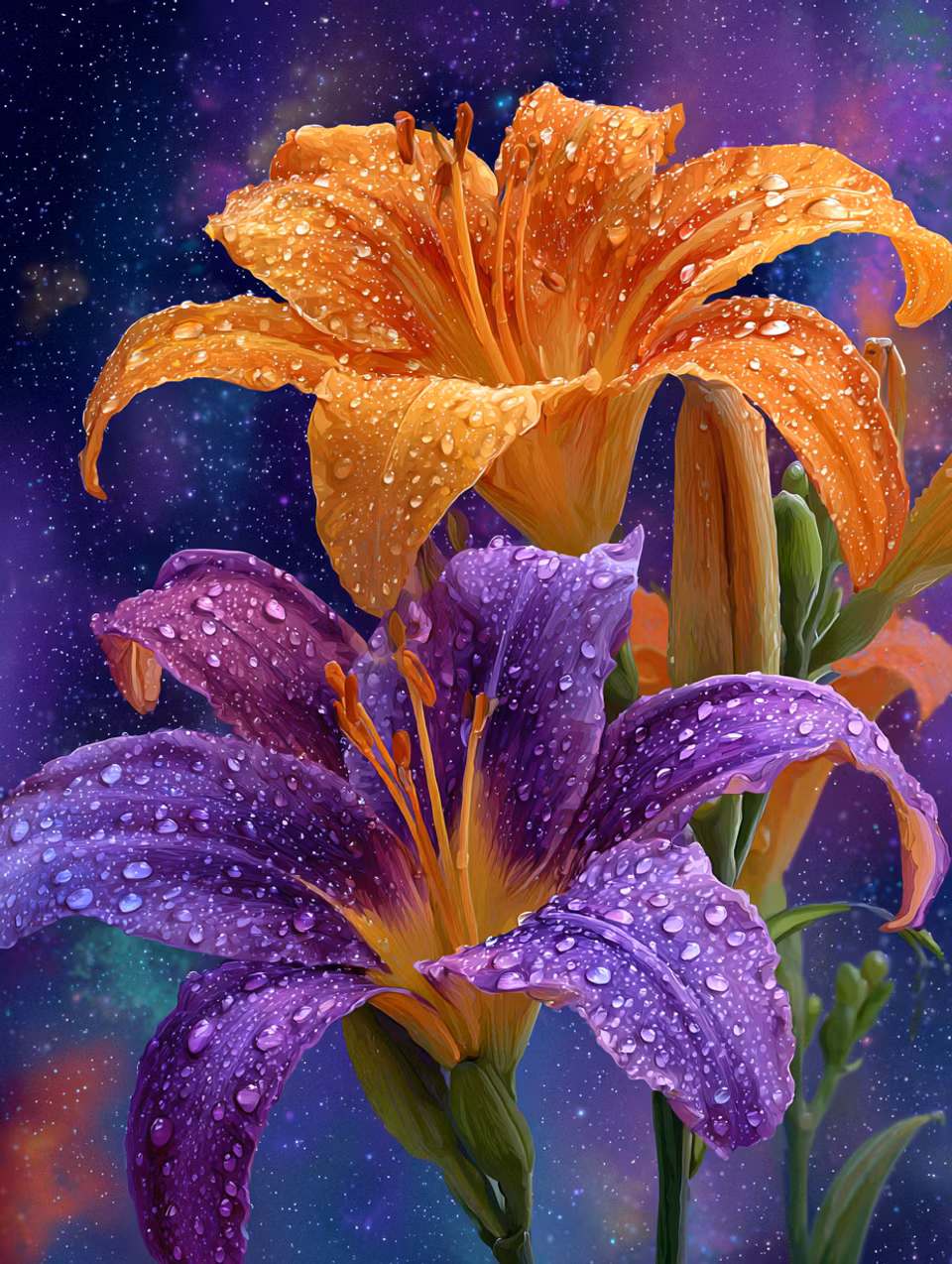Diamond Painting - Blomstrande galax (Beställningsvara)